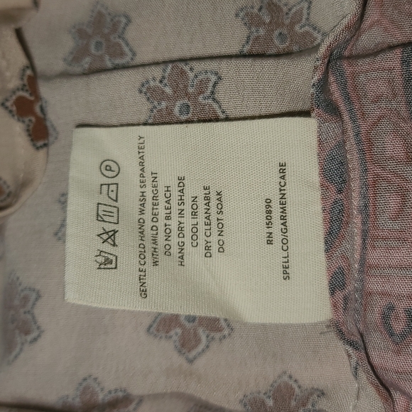 Rare Spell Designs Renew Patchwork Maxi Dress Gown pink S/M - Picture 9 of 16